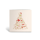 Greeting Card - Individual - Mixed Character Christmas Tree - Gold