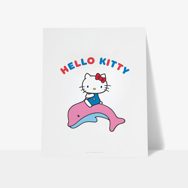 Hello Kitty Dolphin Personalised Art Print