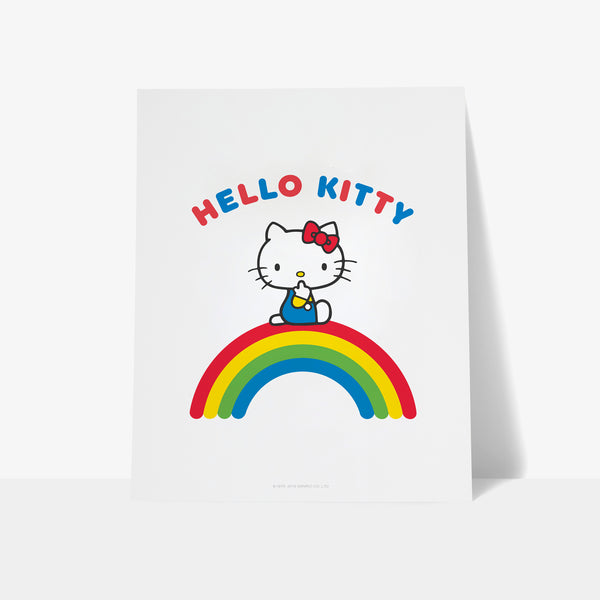 Hello Kitty Rainbow Personalised Art Print