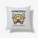 Aggretsuko Before & After Coffee Personalised Cushion